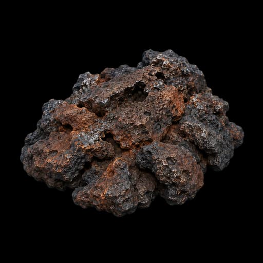 Vesicular slag byproduct from the refining process